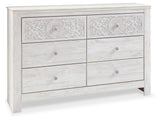 Paxberry Whitewash Dresser angled view