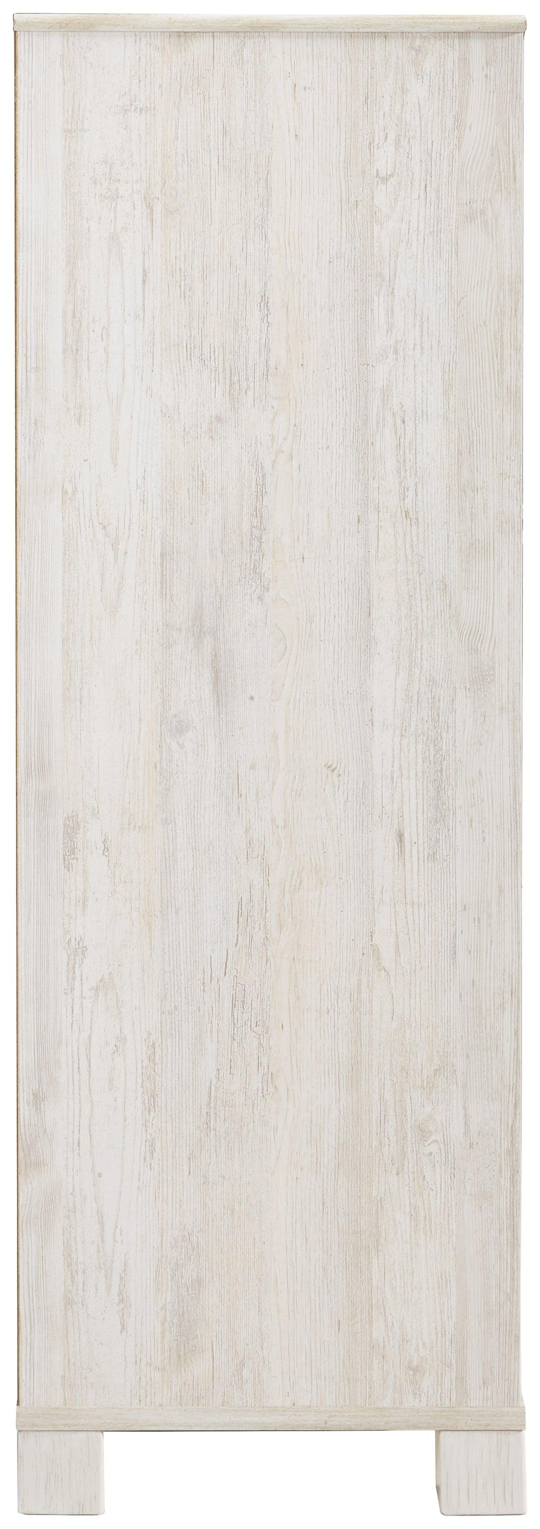 Side view of Paxberry Whitewash Dressing Chest