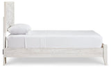 Paxberry Whitewash Twin Panel Bed side view