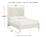 Dimension diagram of Paxberry Full Panel Bed