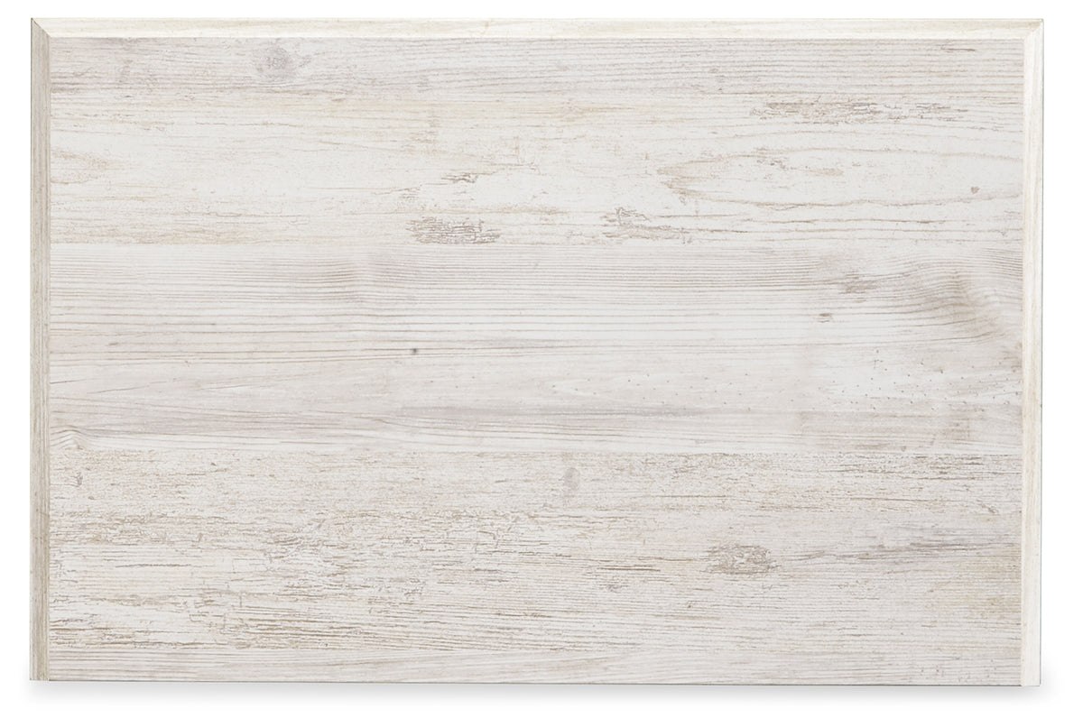 Paxberry Whitewash Nightstand by Ashley - front view