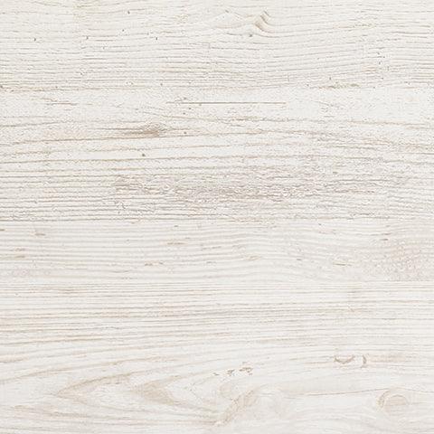 Paxberry bed full view in whitewashed finish with bedding