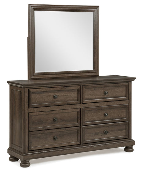 Claribelle Brown Dresser and Mirror from Decor Furniture