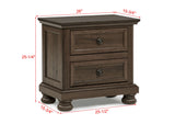 Claribelle Brown Nightstand With Kenlin Glide view 3
