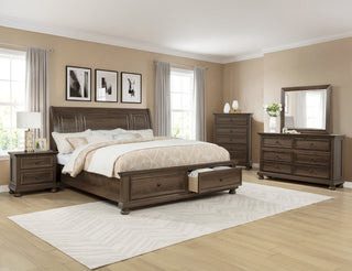 Claribelle Brown Storage Platform Sleigh Bedroom Set from Decor Furniture