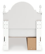 Back view of Kozlani twin storage bed