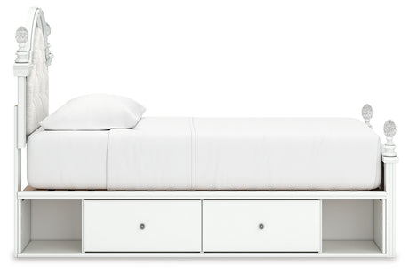 Side-alt view highlighting drawer and cubby storage