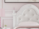 Kozlani Upholstered Panel Bed - headboard button-tufting close-up
