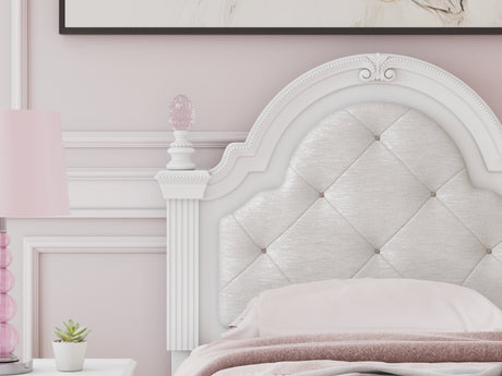 Kozlani Upholstered Panel Bed - headboard button-tufting close-up