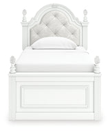 Kozlani Upholstered Panel Bed - side profile