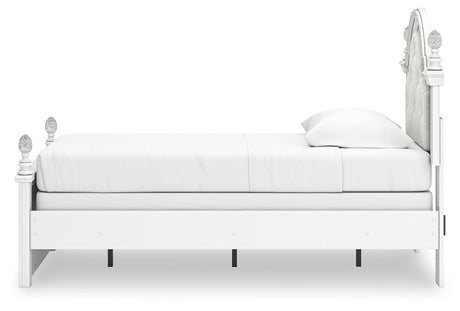 Kozlani Upholstered Panel Bed - back view