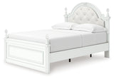 Full bed side profile in matte white finish