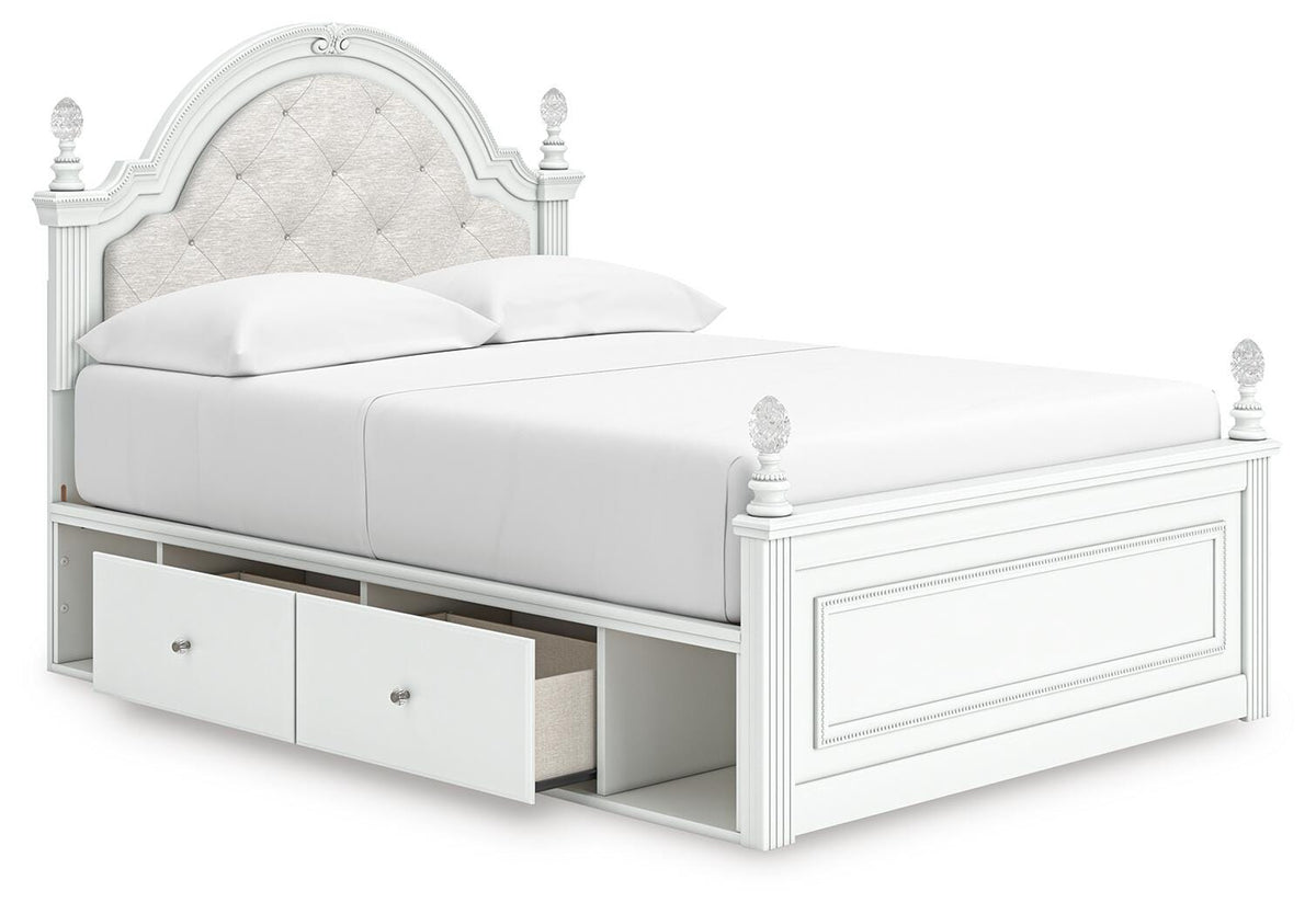 Under-bed storage drawers open view