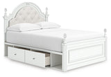 Under-bed storage drawers open view