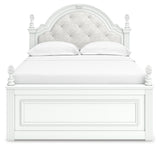 Kozlani White Upholstered Panel Storage Bedroom Set view 3