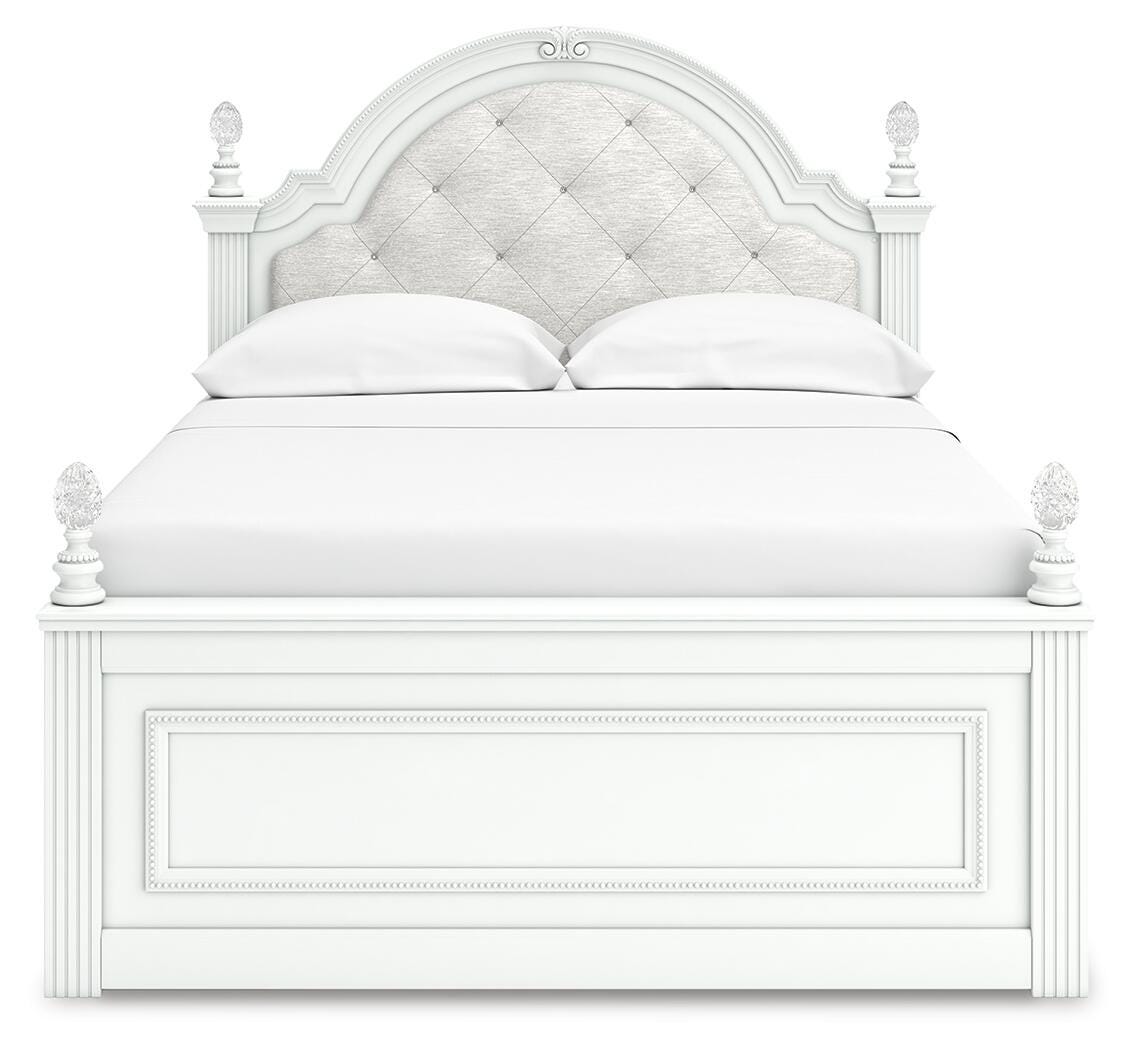 Kozlani White Upholstered Panel Storage Bedroom Set view 3