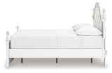 Back view of panel bed structure