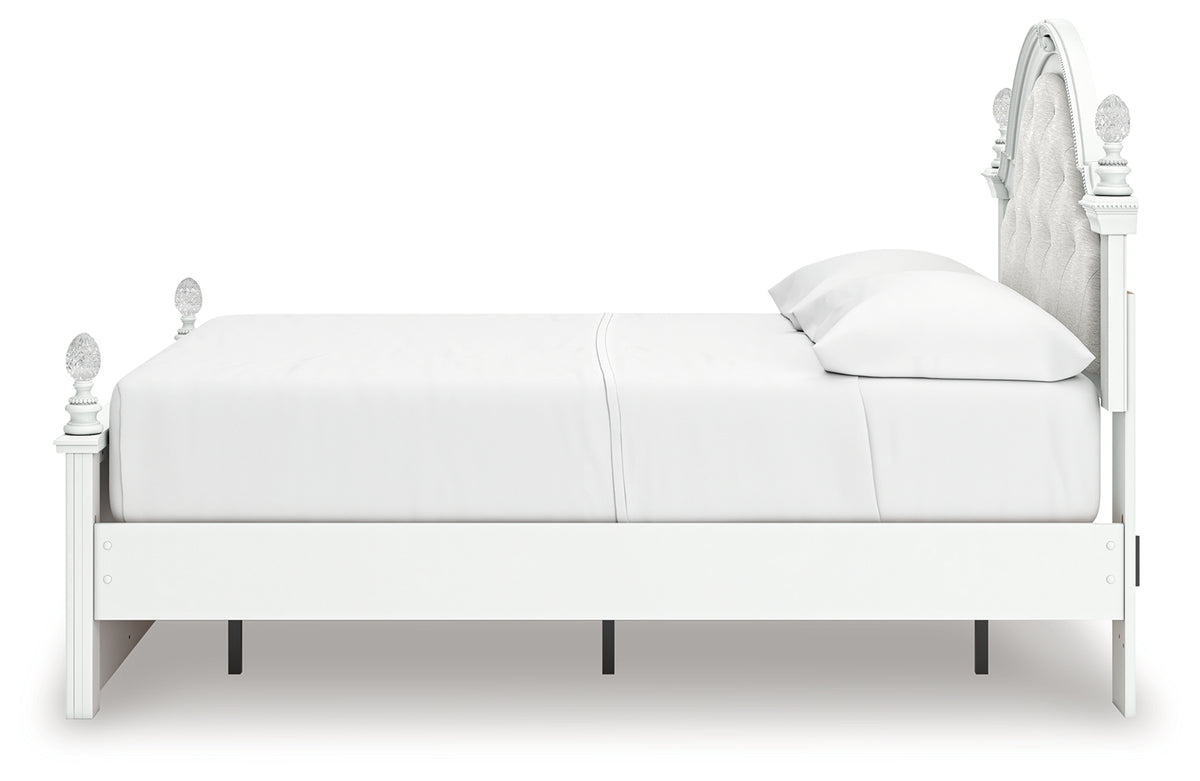 Back view of panel bed structure