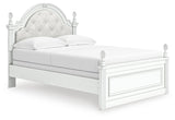 Kozlani White Upholstered Panel Bedroom Set angled view