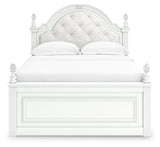 Kozlani White Upholstered Panel Bedroom Set view 3