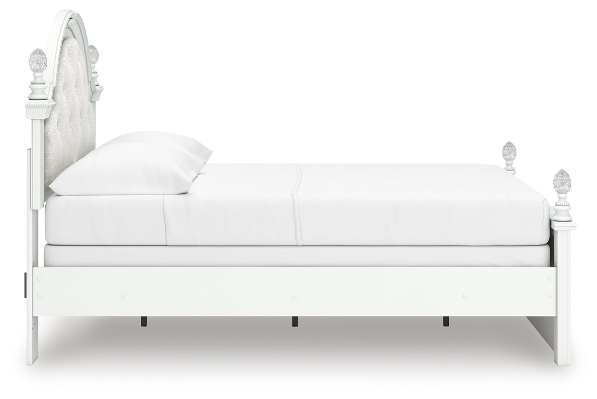 Side alternate view of Kozlani Full upholstered bed