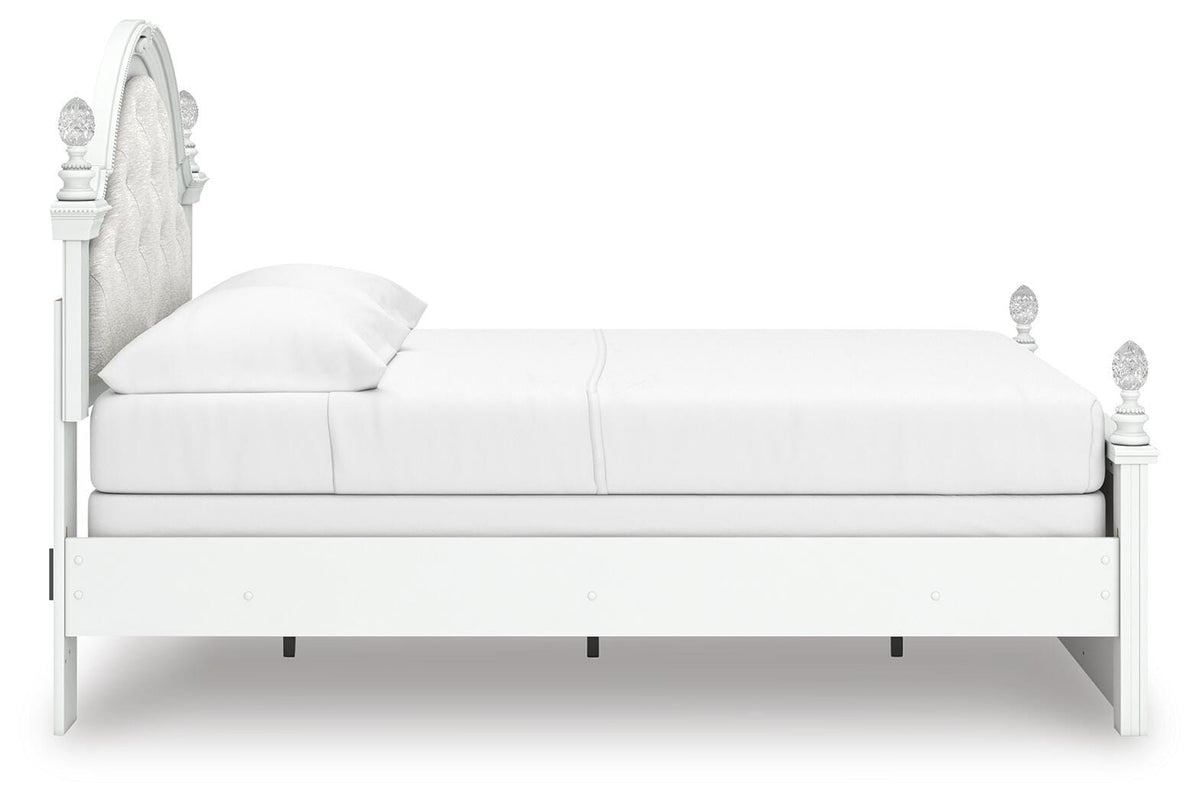 Kozlani White Upholstered Panel Bedroom Set view 6