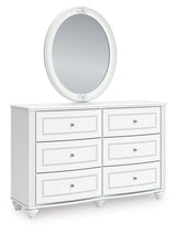 Kozlani White Upholstered Panel Storage Bedroom Set angled view