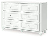 Kozlani White Dresser alternate angle side view