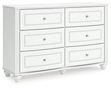 Kozlani White Dresser angled side view