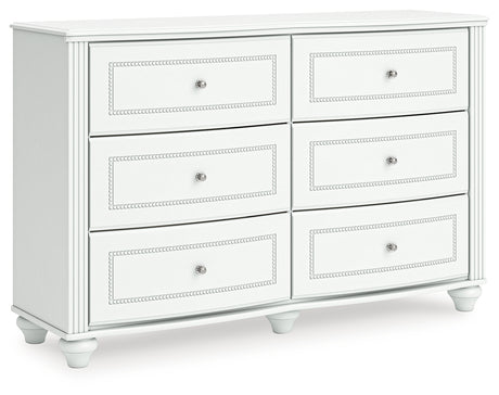 Kozlani White Dresser angled side view