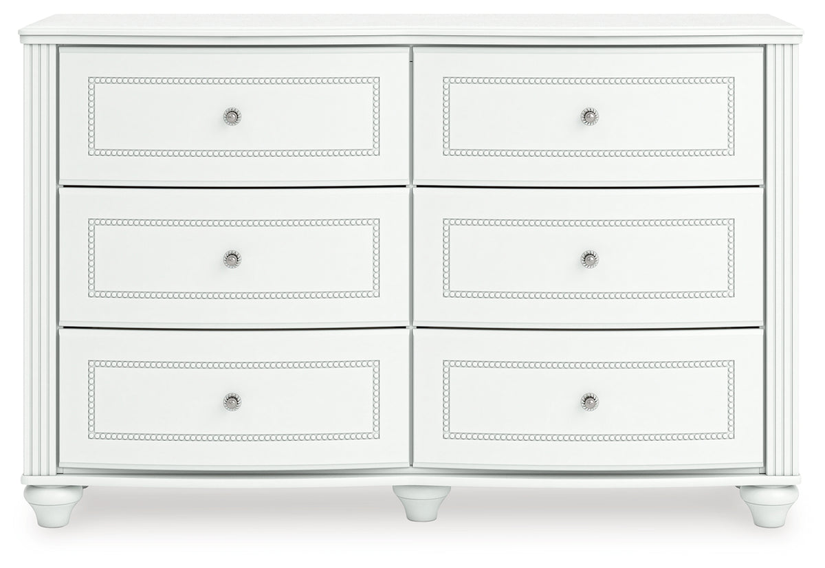 Kozlani White Dresser head-on view