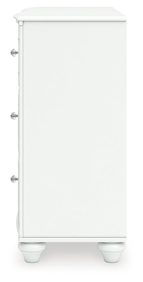 Kozlani White Dresser alternate side profile