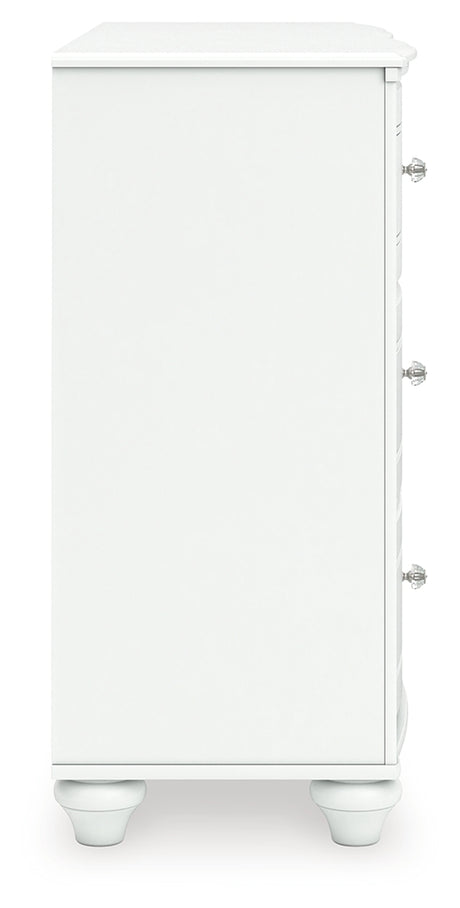 Kozlani White Dresser side profile