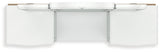 Overall vanity set display with mirror