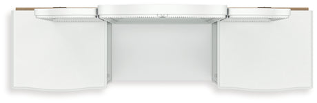 Overall vanity set display with mirror