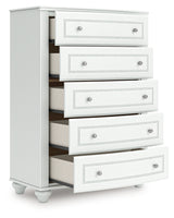 Kozlani Chest open drawers showing faux linen lining