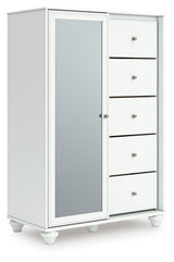 Angle view of Kozlani White Dressing Chest