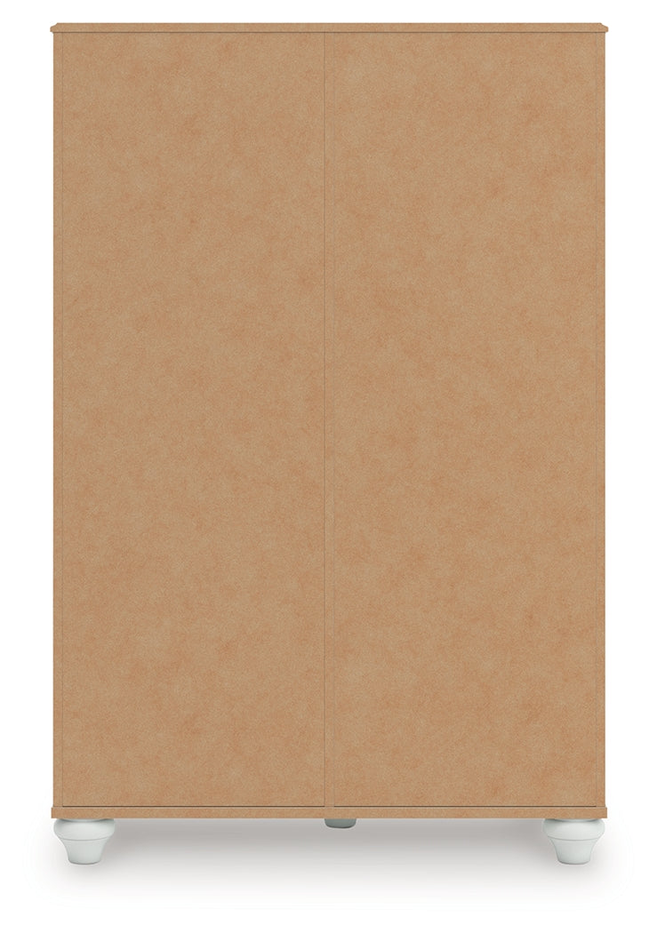 Back view of Kozlani White Dressing Chest