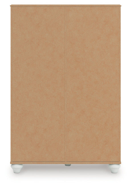 Back view of Kozlani White Dressing Chest