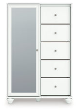 Head-on view of the chest with crystal knobs