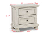 Claribelle White Nightstand With Kenlin Glide view 3