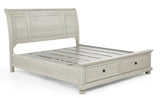 Claribelle White Storage Platform Sleigh Bedroom Set view 3
