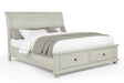 Claribelle White Storage Platform Sleigh Queen Bed from Decor Furniture