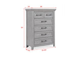 Side view of Beckett Gray Panel Bedroom Set chest