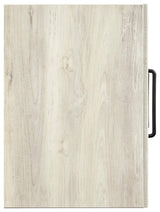Cambeck whitewash narrow chest of drawers top view