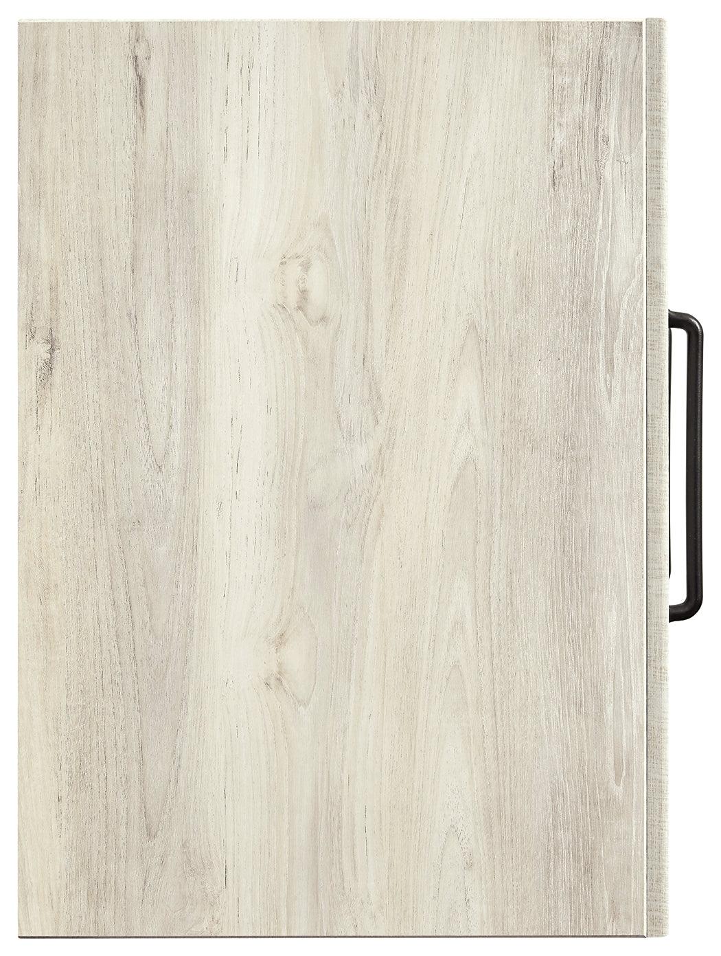 Cambeck whitewash narrow chest of drawers top view