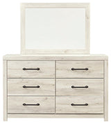 Head-on view of Cambeck Dresser and attached mirror