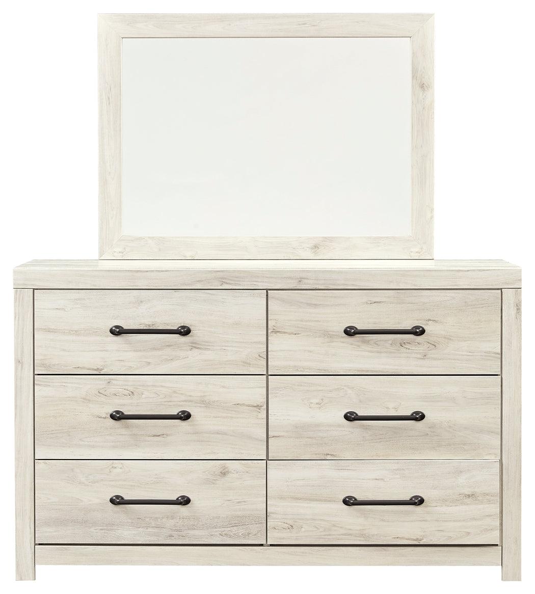 Head-on view of Cambeck Dresser and attached mirror