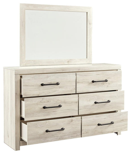 Open drawer showing faux linen laminate lining