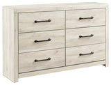 Cambeck Whitewash Dresser closed drawers side angle